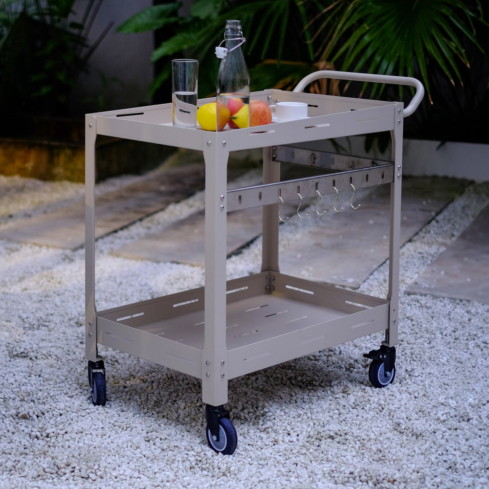 Chariot de service d’extérieur Bard acier 72 x 77 x 38 cm casa.pro