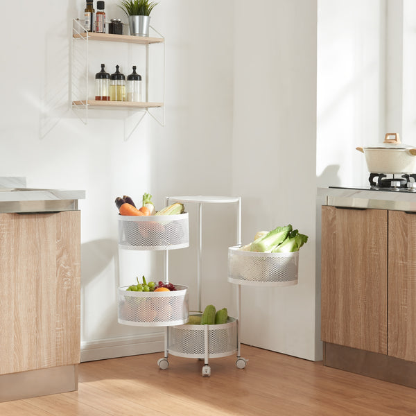 Chariot de service Steigen acier [en.casa]