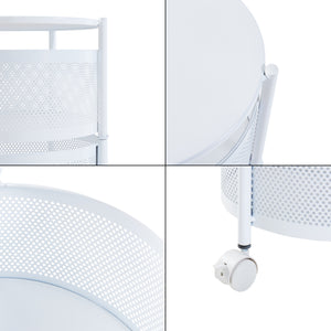 Chariot de service Steigen acier [en.casa]