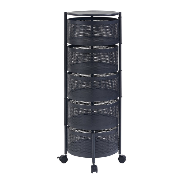 Chariot de service Steigen acier [en.casa]