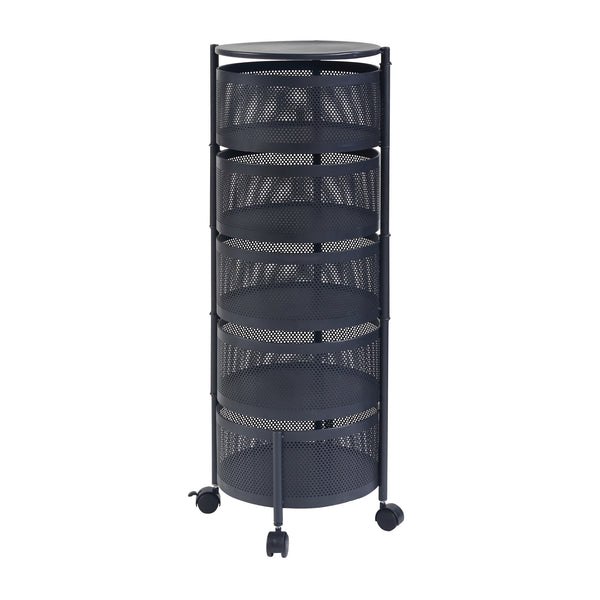 Chariot de service Steigen acier [en.casa]