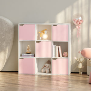 Scaffale per Cameretta Ljunshund con Vani Chiusi e Aperti 90 x 90 x 30 cm - Vari Colori [en.casa]