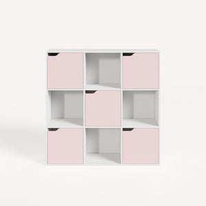 Scaffale per Cameretta Ljunshund con Vani Chiusi e Aperti 90 x 90 x 30 cm - Vari Colori [en.casa]