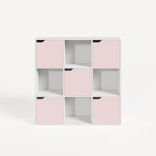 Scaffale per Cameretta Ljunshund con Vani Chiusi e Aperti 90 x 90 x 30 cm - Vari Colori [en.casa]