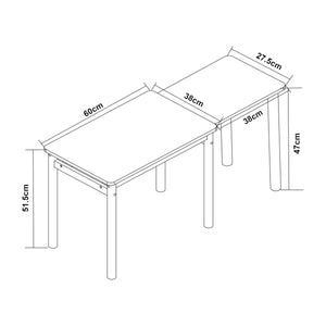 Kindertisch Skellefteå 60x38x52 cm [en.casa]