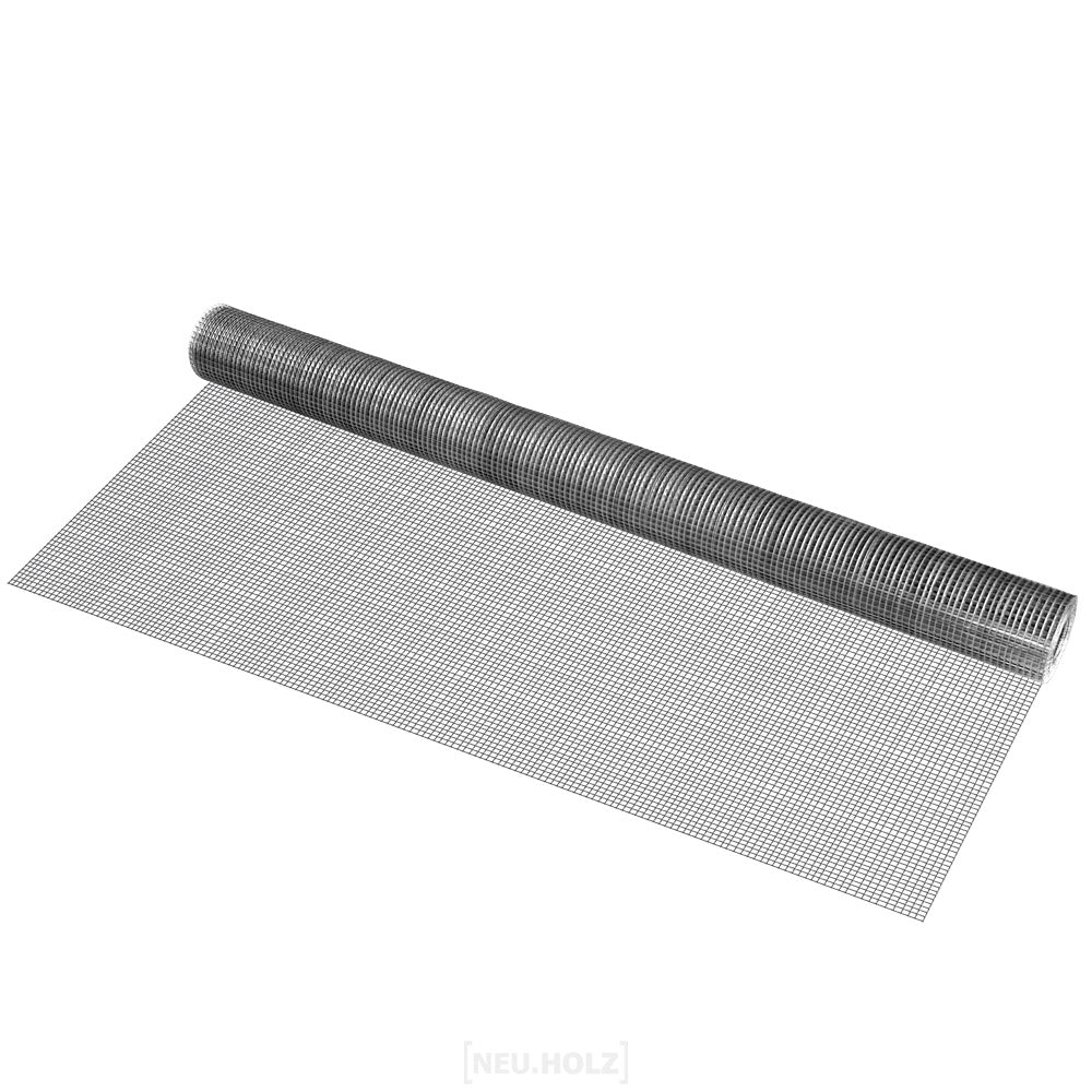 Grillage à mailles 1x5 m/rouleau acier galvanisé gris pro.tec - premiumXL