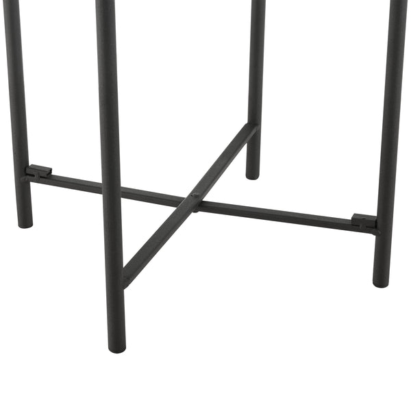 Tavolino da caffè/da Divano con Contenitore e Piano Tondo Rimovibile - Varie Misure - Tavolino Basso da Salotto in Metallo