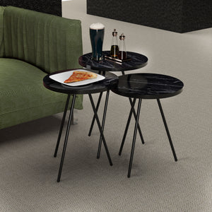 Set di tavolini Ølgod 3 pezzi in diversi colori [en.casa] - premiumXL