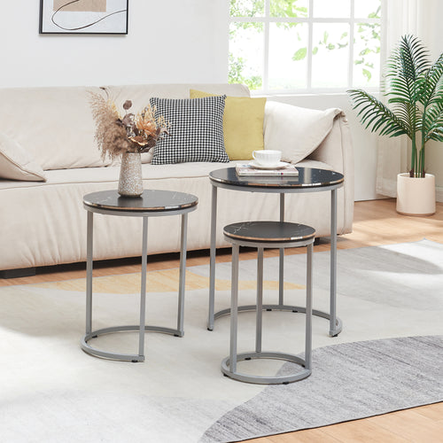 Set di tavolini Bornholm in 3 pezzi in diversi colori [en.casa] - premiumXL