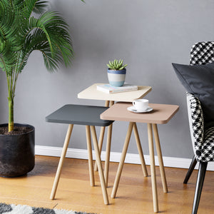 Tavolino Hobro set da 3 quadrato 49x34x34 cm [en.casa] - premiumXL