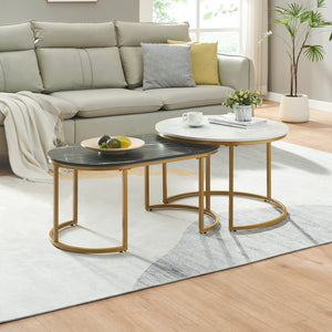 Lot de 2 tables basses Oppeerg gigognes [en.casa] 