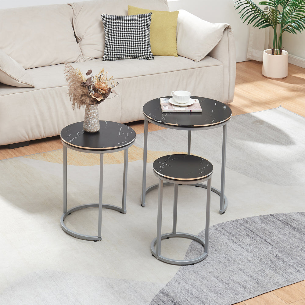 Set di tavolini Bornholm in 3 pezzi in diversi colori [en.casa] - premiumXL