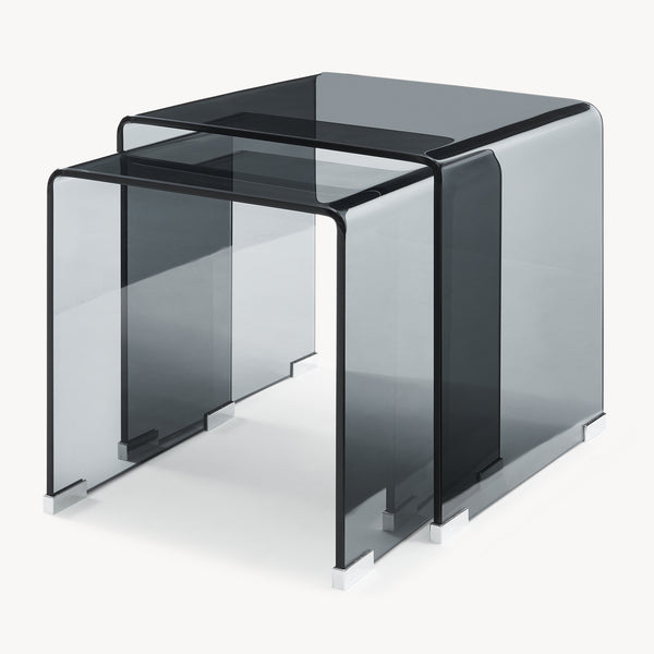 Satztisch Kariengem 2-tlg. Glas [en.casa]