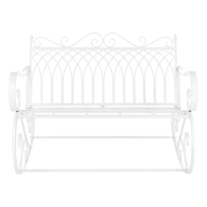 Panca a Dondolo Greenough da Giardino Vintage in Metallo 85 x 113 x 95 cm [en.casa]