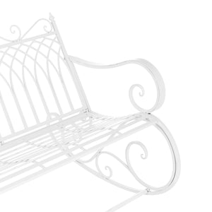 Panca a Dondolo Greenough da Giardino Vintage in Metallo 85 x 113 x 95 cm [en.casa]