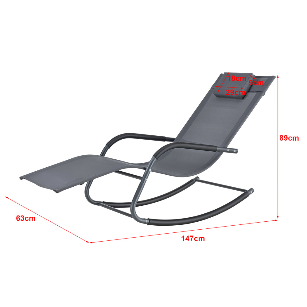 Chaise longue Caracena lot de 2 147x63x89cm chaise à bascule en différentes couleurs en.casa - premiumXL