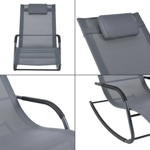 Sonnenliege Caracena 2er Set 147x63x89cm Schaukelliege in versch. Farben en.casa
