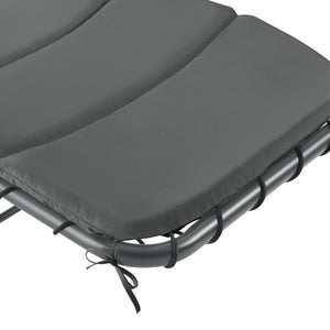 Lettino Prendisole a Dondolo Ad Uso Esterno Giardino/Piscina/Terrazza Sdraio con Materassino Imbottito, Tettuccio Parasole Regolabile e Rimovibile - Vari Colori