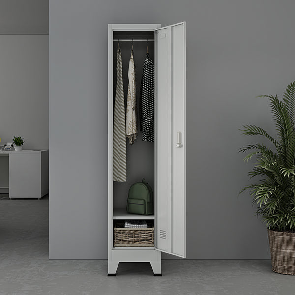 Casier métallique Joroinen acier 180 x 38 x 45 cm gris [en.casa]