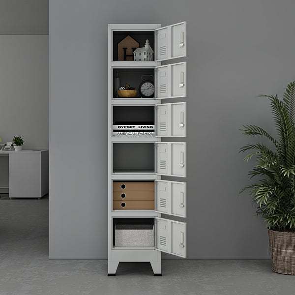 Armadio Spogliatoio Joroinen Mobile a Colonna in Acciaio 180 x 38 x 45 cm - Vari Modelli [en.casa]
