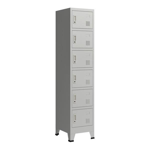 Armadio Spogliatoio Joroinen Mobile a Colonna in Acciaio 180 x 38 x 45 cm - Vari Modelli [en.casa]