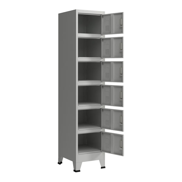 Armadio Spogliatoio Joroinen Mobile a Colonna in Acciaio 180 x 38 x 45 cm - Vari Modelli [en.casa]