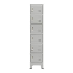 Armadio Spogliatoio Joroinen Mobile a Colonna in Acciaio 180 x 38 x 45 cm - Vari Modelli [en.casa]