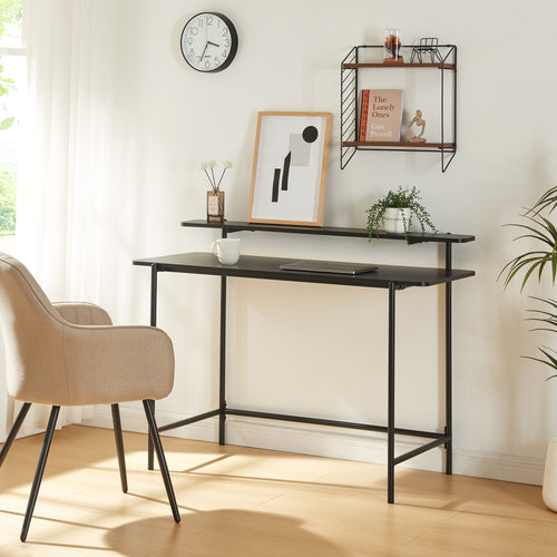 Scrivania Samnanger 120x55x88 cm Nero [en.casa] - premiumXL