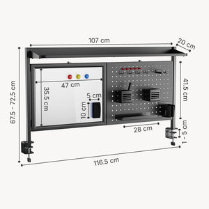 Organiseur de bureau Virvik 117 x 73 cm [en.casa]