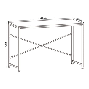 Schreibtisch Røros 120x60x72 cm Computertisch Eiche-Optik en.casa