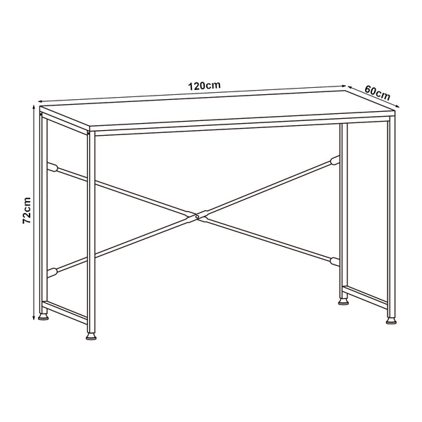 Schreibtisch Røros 120x60x72 cm Computertisch Eiche-Optik en.casa