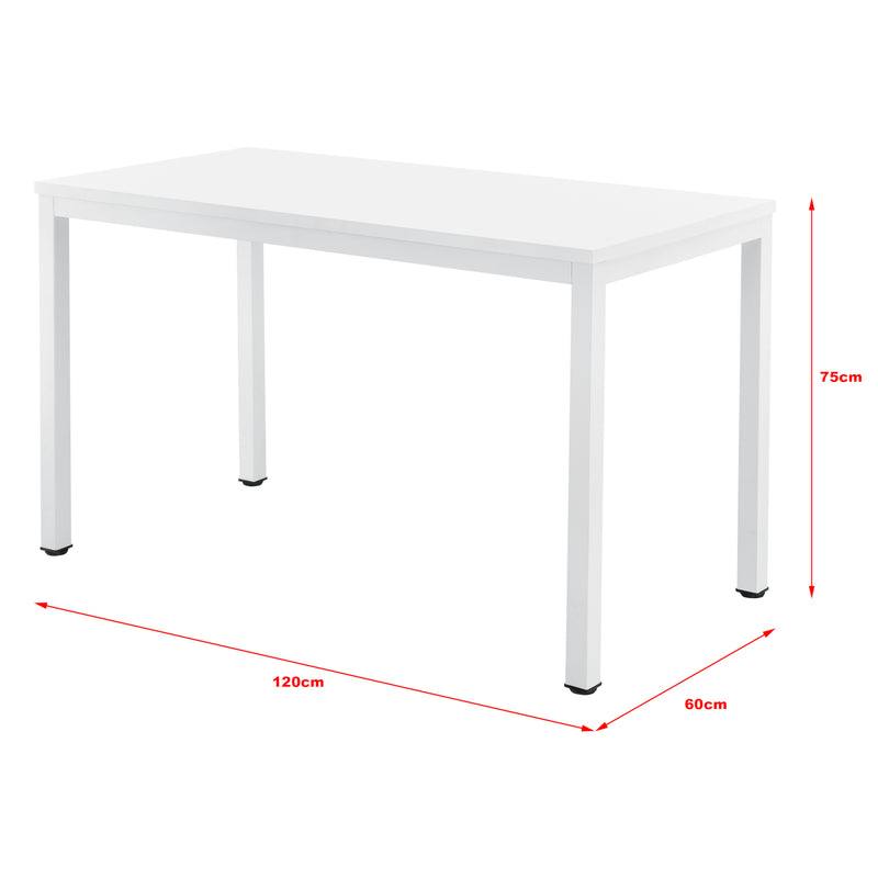 Croquis coté Bureau Réglable en Hauteur Odense 75 x 120 x 60 cm [en.casa]