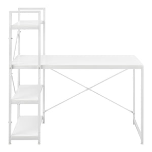 Bureau avec Etagères Stavanger 122 x 120 x 64 cm [en.casa]