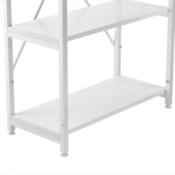 Bureau avec Etagères Stavanger 122 x 120 x 64 cm [en.casa]