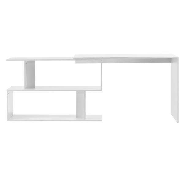 Scrivania Angolare Arendal a L con Scaffale Ruotabile 77x120x50 cm [en.casa]