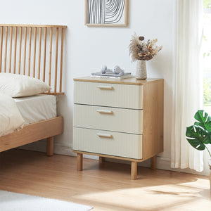 Commode Ferrersp 70 x 60 x 40 cm effet chêne / couleur sable [en.casa] 