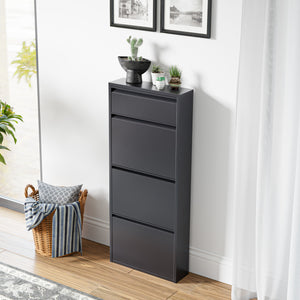 Scarpiera Sokndal con Contenitori Ribaltabili Portascarpe in Metallo [en.casa] 