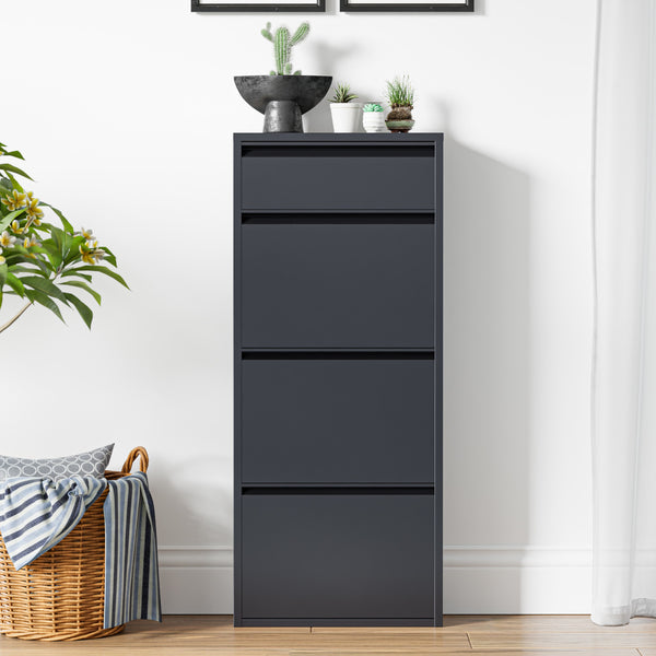 Scarpiera Sokndal con Contenitori Ribaltabili Portascarpe in Metallo [en.casa] 