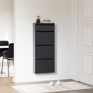 Scarpiera Sokndal con Contenitori Ribaltabili Portascarpe in Metallo [en.casa] 