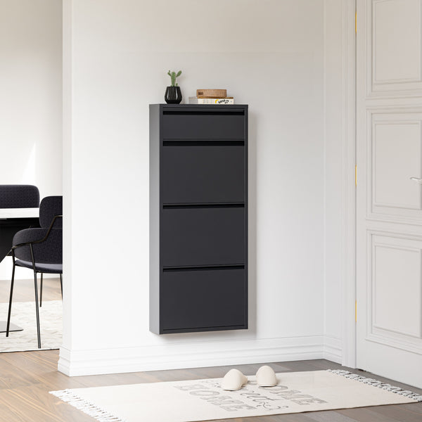 Scarpiera Sokndal con Contenitori Ribaltabili Portascarpe in Metallo [en.casa] 