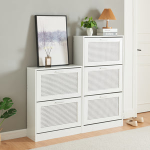 Meuble à chaussures Vesilahti blanc [en.casa]