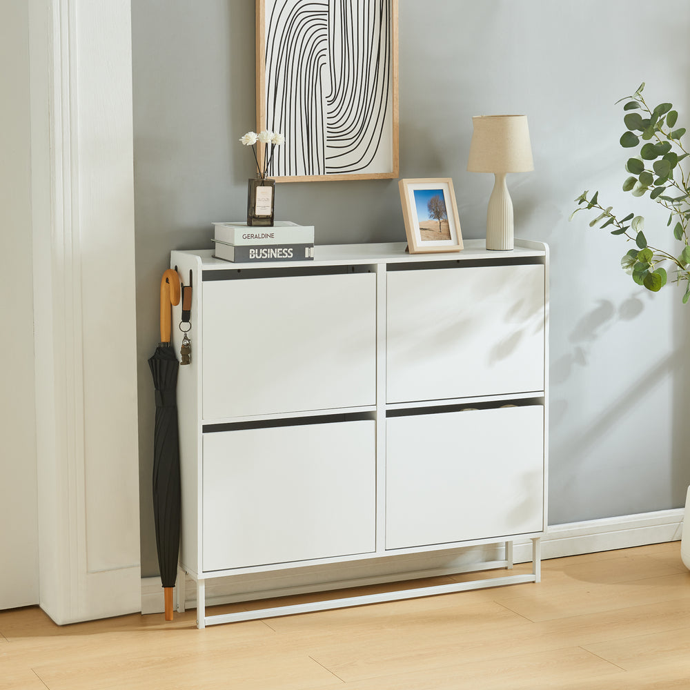 Meuble à chaussures Ylitornio blanc [en.casa]