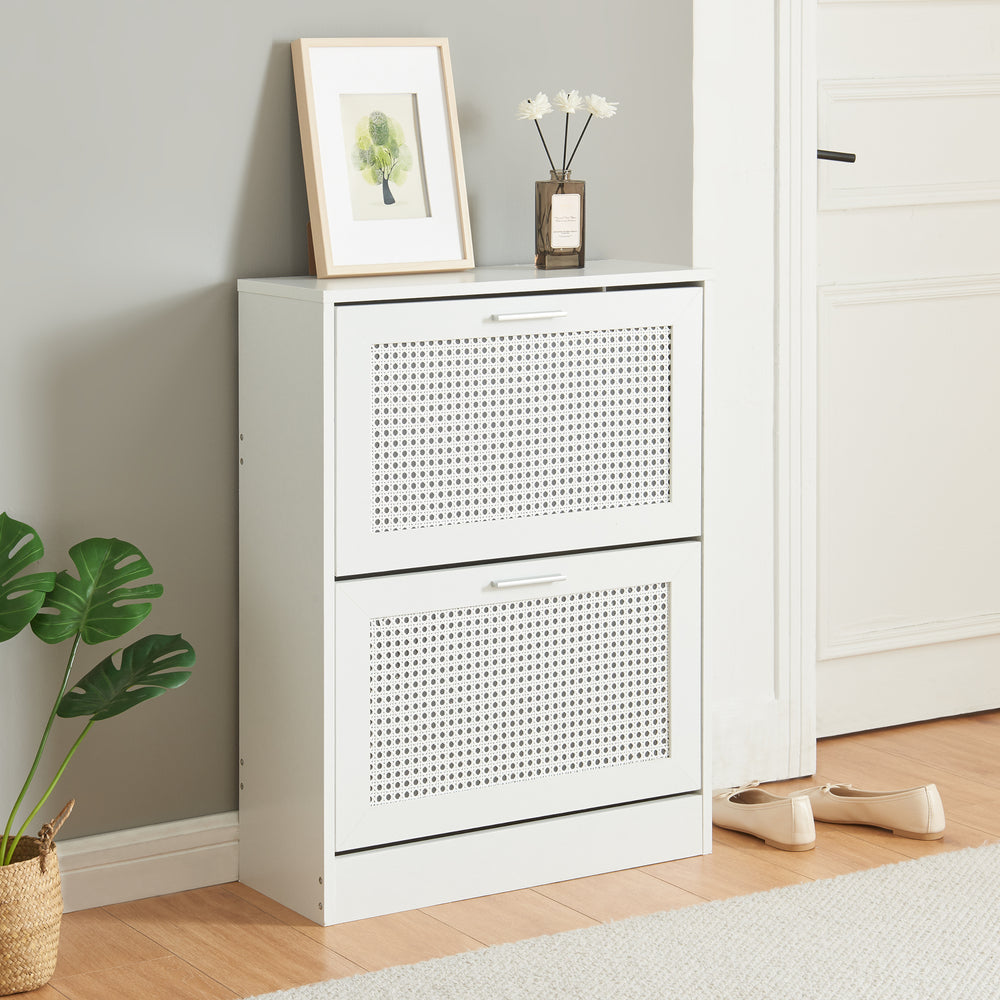 Meuble à chaussures Vesilahti blanc [en.casa]