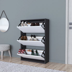 Schuhschrank Aurskog 110x73,5x24cm versch. Farben [en.casa] - premiumXL