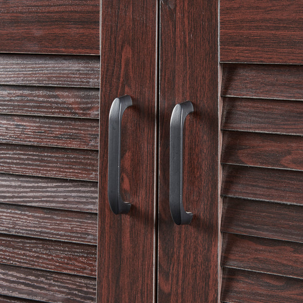 Schuhschrank Løten mit Sitzbank 120x36x97 cm Wenge [en.casa]