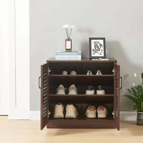 Schuhschrank Løten 63x36x62 cm Wenge [en.casa]