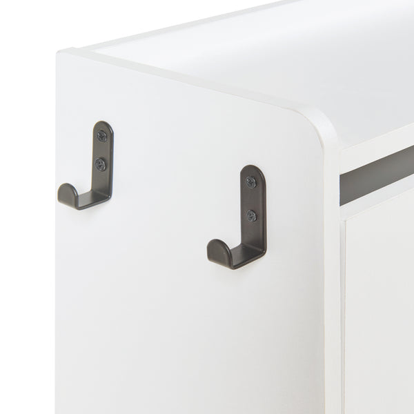 Scarpiera Ylitornio a 4 Contenitori Ribaltabili - Bianco [en.casa]