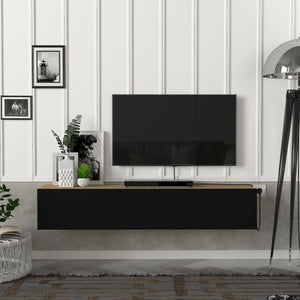 Meuble TV Toivakka 135 x 31 x 25 cm [en.casa]