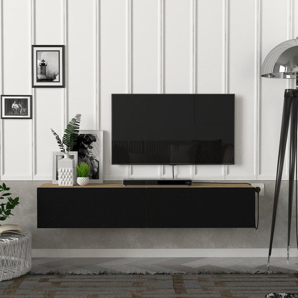 Meuble TV Toivakka 135 x 31 x 25 cm [en.casa]