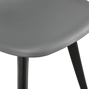 [en.casa] Set de 2 Chaises Design Chaise de Cuisine Chaise de Salle à Manger Plastique 83 x 54 x 48 cm